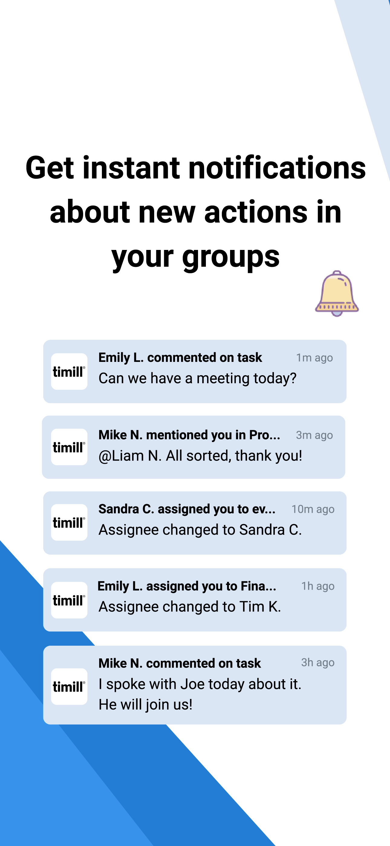 Item detail with live comments